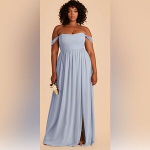 Chic Strapless Light Blue Dress